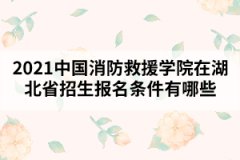 2021中國消防救援學(xué)院在湖北省招生報名條件有哪些