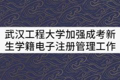 武漢工程大學關(guān)于加強成考新生學籍電子注冊管理的工作辦法