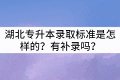 2021年湖北普通專升本錄取標(biāo)準(zhǔn)是怎樣的？有補錄嗎？