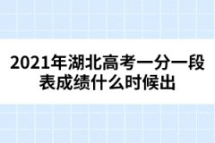 2021年湖北高考一分一段表成績什么時候出