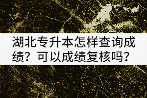 2021年湖北專升本考試怎樣查詢成績？可以申請成績復(fù)核嗎？