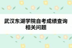 武漢東湖學院自考成績查詢相關(guān)問題