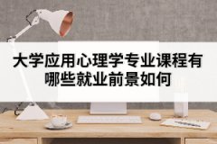 大學(xué)應(yīng)用心理學(xué)專業(yè)課程有哪些就業(yè)前景如何