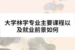 大學(xué)林學(xué)專業(yè)主要課程以及就業(yè)前景如何