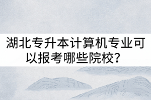 2021年湖北專升本計(jì)算機(jī)科學(xué)與技術(shù)專業(yè)可以報(bào)考哪些院校？