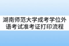 2021年湖南師范大學(xué)成考學(xué)位外語考試準(zhǔn)考證打印流程