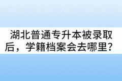 湖北普通專升本被錄取后，學籍檔案會去哪里？