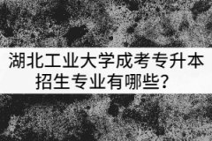 湖北工業(yè)大學(xué)成考專升本招生專業(yè)有哪些？該怎么選？