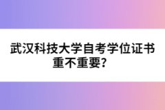 武漢科技大學(xué)自考學(xué)位證書重不重要？