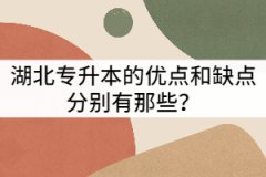 湖北專升本的優(yōu)點(diǎn)和缺點(diǎn)分別有那些？