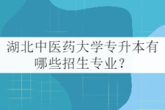 湖北中醫(yī)藥大學專升本有哪些招生專業(yè)？