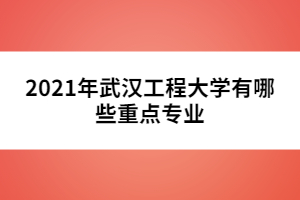 2021年武漢工程大學有哪些重點專業(yè)