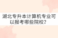 湖北專升本計(jì)算機(jī)專業(yè)可以報(bào)考哪些院校？