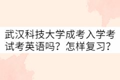 武漢科技大學成考入學考試考英語嗎？怎樣復習？