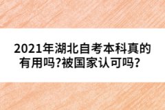 2021年湖北自考本科真的有用嗎?被國(guó)家認(rèn)可嗎？