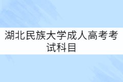 湖北民族大學成考考試科目