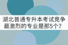 湖北普通專升本考試競(jìng)爭(zhēng)最激烈的專業(yè)是那5個(gè)？