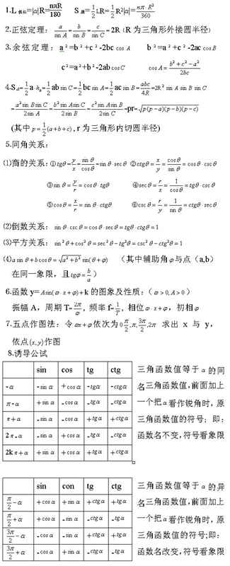 2021年湖北成考高起點(diǎn)數(shù)學(xué)理科考點(diǎn)：正弦定理和余弦定理