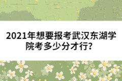 2021年想要報考武漢東湖學(xué)院考多少分才行？