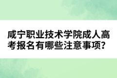 咸寧職業(yè)技術(shù)學(xué)院成人高考報(bào)名有哪些注意事項(xiàng)？