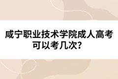 咸寧職業(yè)技術(shù)學(xué)院成人高考可以考幾次？