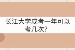 長江大學(xué)成考一年可以考幾次？