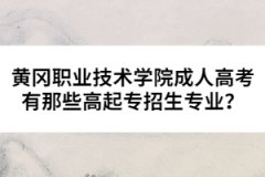黃岡職業(yè)技術(shù)學(xué)院成人高考有那些高起專招生專業(yè)？