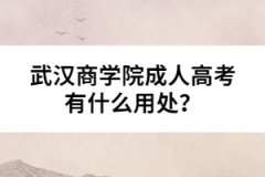 武漢商學院成人高考有什么用處？
