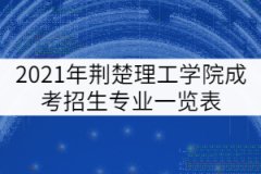 2021年荊楚理工學(xué)院成考招生專業(yè)有哪些？