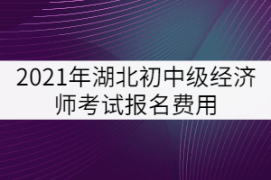 2021年湖北初中級經(jīng)濟師考試報名費用