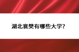 湖北襄樊有哪些大學？