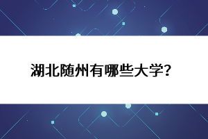 湖北隨州有哪些大學(xué)？