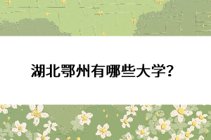 湖北鄂州有哪些大學(xué)？