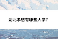 湖北孝感有哪些大學(xué)？