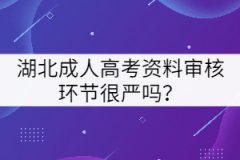 湖北成人高考資料審核環(huán)節(jié)很?chē)?yán)嗎？