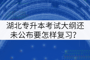 2022年湖北專升本考試大綱還未公布要怎樣復(fù)習(xí)？
