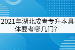 2021年湖北成考專升本具體要考哪幾門？