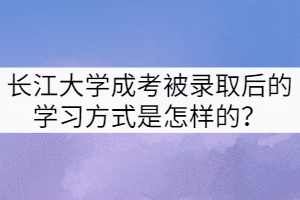 長江大學(xué)成考被錄取后的學(xué)習(xí)方式是怎樣的？