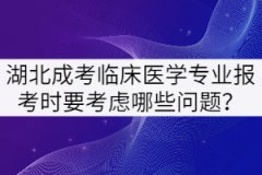 湖北成考臨床醫(yī)學(xué)專業(yè)報(bào)考時(shí)要考慮哪些問(wèn)題？