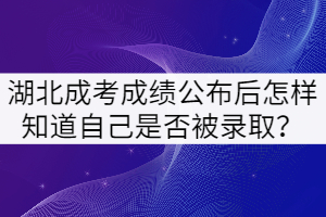 2021年湖北成考成績公布后怎樣知道自己是否被錄?。? width=