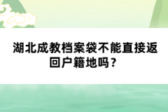 湖北成教檔案袋不能直接返回戶籍地嗎？