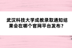 武漢科技大學(xué)成教錄取通知結(jié)果會(huì)在哪個(gè)官網(wǎng)平臺(tái)發(fā)布？
