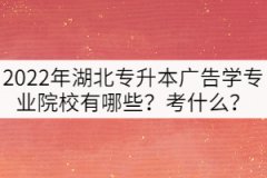 2022年湖北專升本廣告學專業(yè)院校有哪些？考什么？