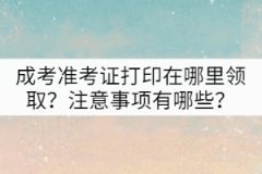成考準考證打印在哪里領?。孔⒁馐马椨心男?？
