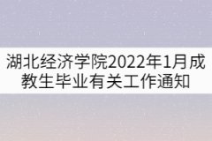 湖北經(jīng)濟(jì)學(xué)院2022年1月成教生畢業(yè)有關(guān)工作通知 