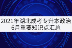 2021年湖北成考專升本政治6月重要知識點(diǎn)匯總