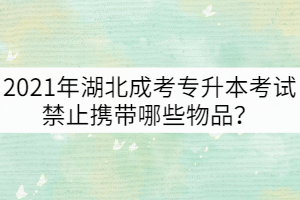 2021年湖北成考專升本考試禁止攜帶哪些物品？