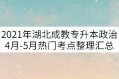 2021年湖北成教專升本政治4月-5月熱門考點(diǎn)整理匯總