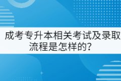 成考專(zhuān)升本相關(guān)考試及錄取流程是怎樣的？