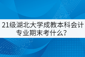 21級(jí)湖北大學(xué)成教本科會(huì)計(jì)專業(yè)期末考什么？